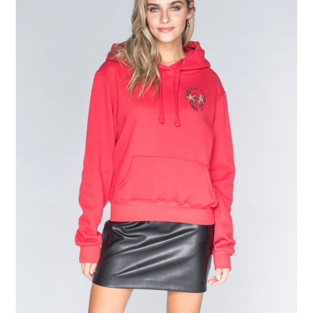 CHRLDR STUDDED MINI SKULL STARS - PULLOVER HOODIE